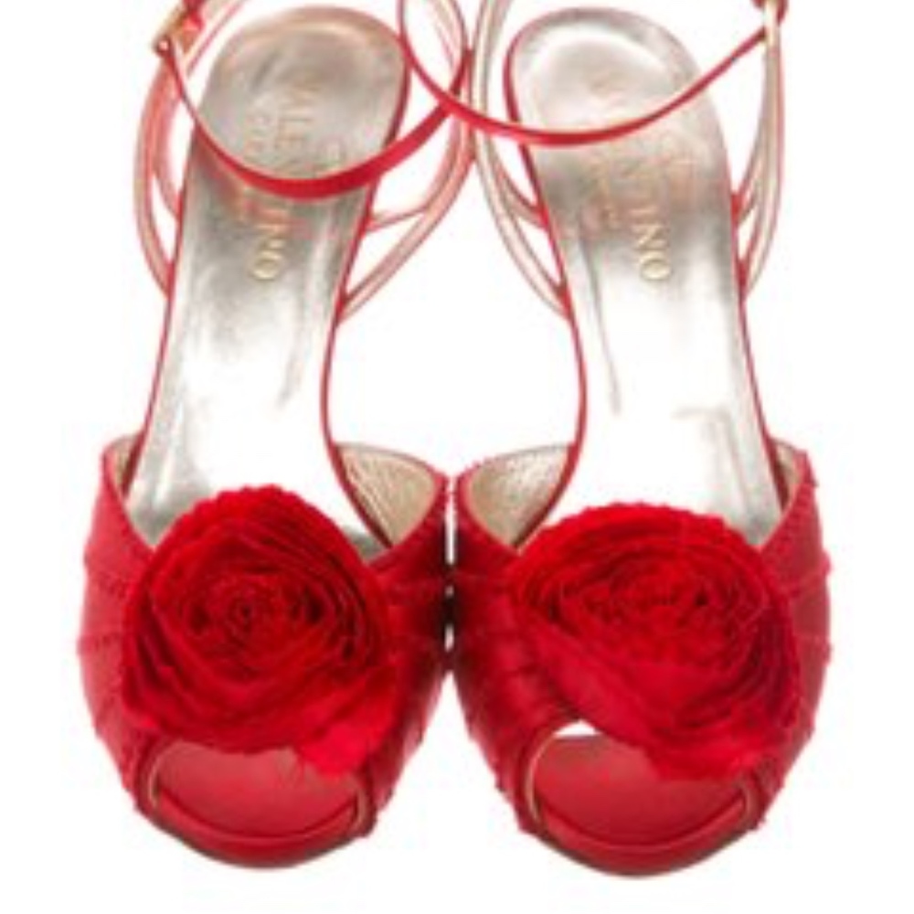 Valentino Satin Embellished Sandals